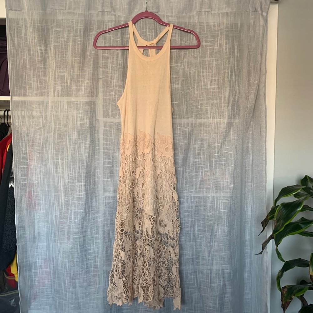 Free People lacy tank midi-dress